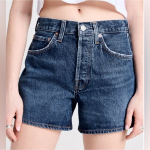 Agolde Women's Blue Jean Shorts - Picture 1 of 13